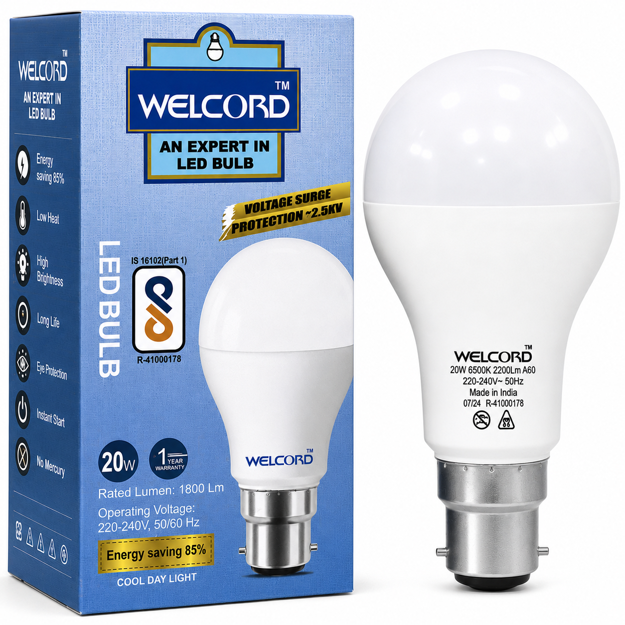 20 Watts LED Bulb(Pack of 2)
